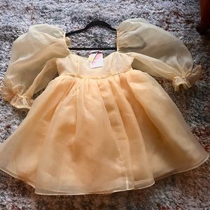 Brand new with tags - yellow puffer dress